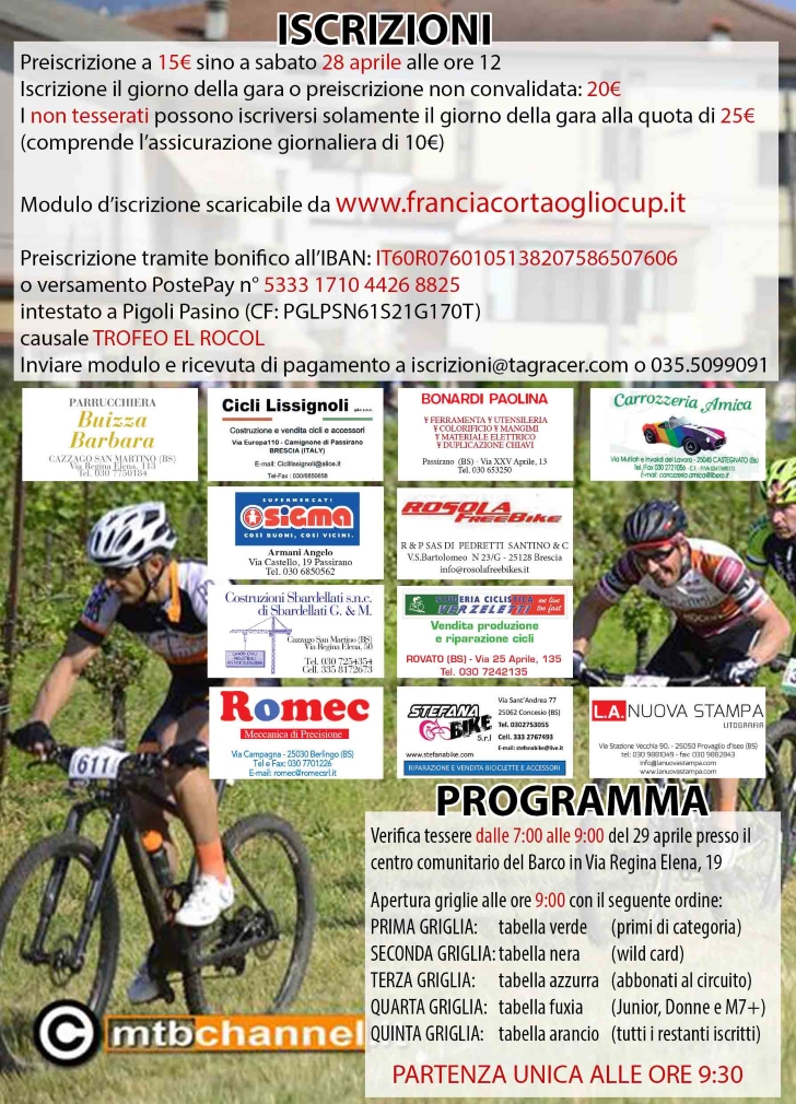 Trofeo el
rocol franciacorta oglio cup