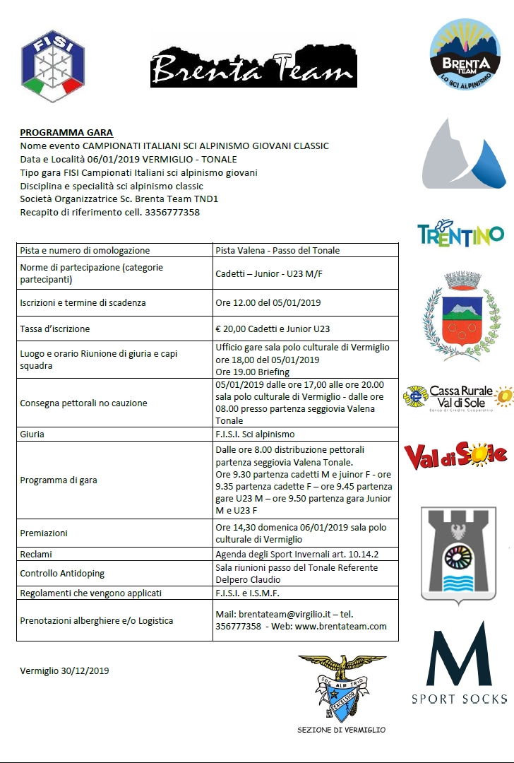 Campionati Italiani Giovanili scialpinismo