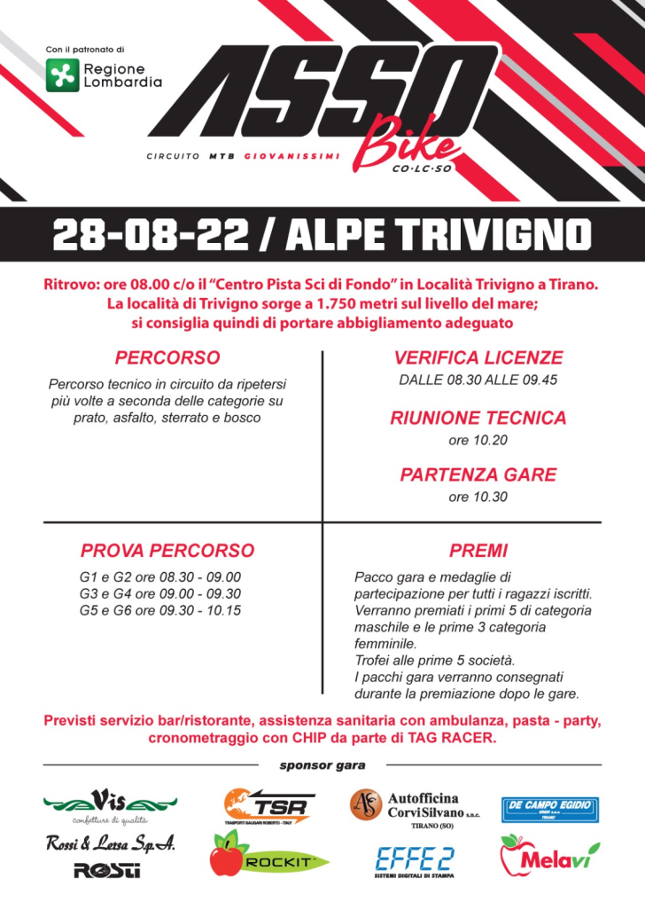 assobike melav tirano trivigno giovanissimi fci mtb
