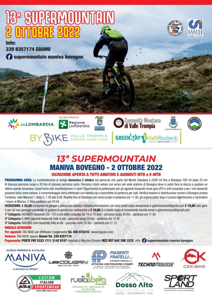 13 supermountain maniva bovegno mtb emtb csi