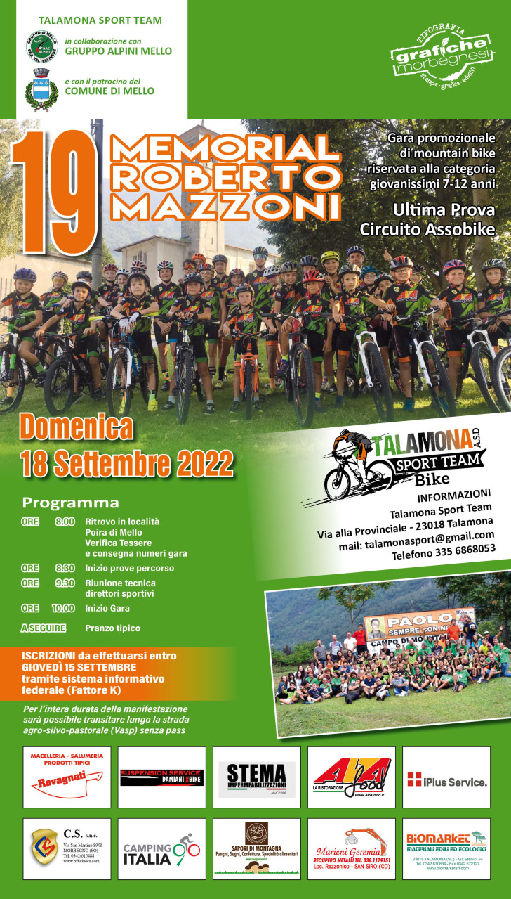 assobike giovanissimi mtb talamona sport team