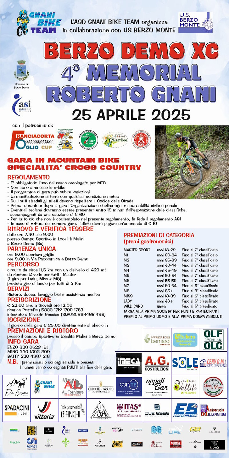 berzo demo xc gnani bike franciacorta oglio cup