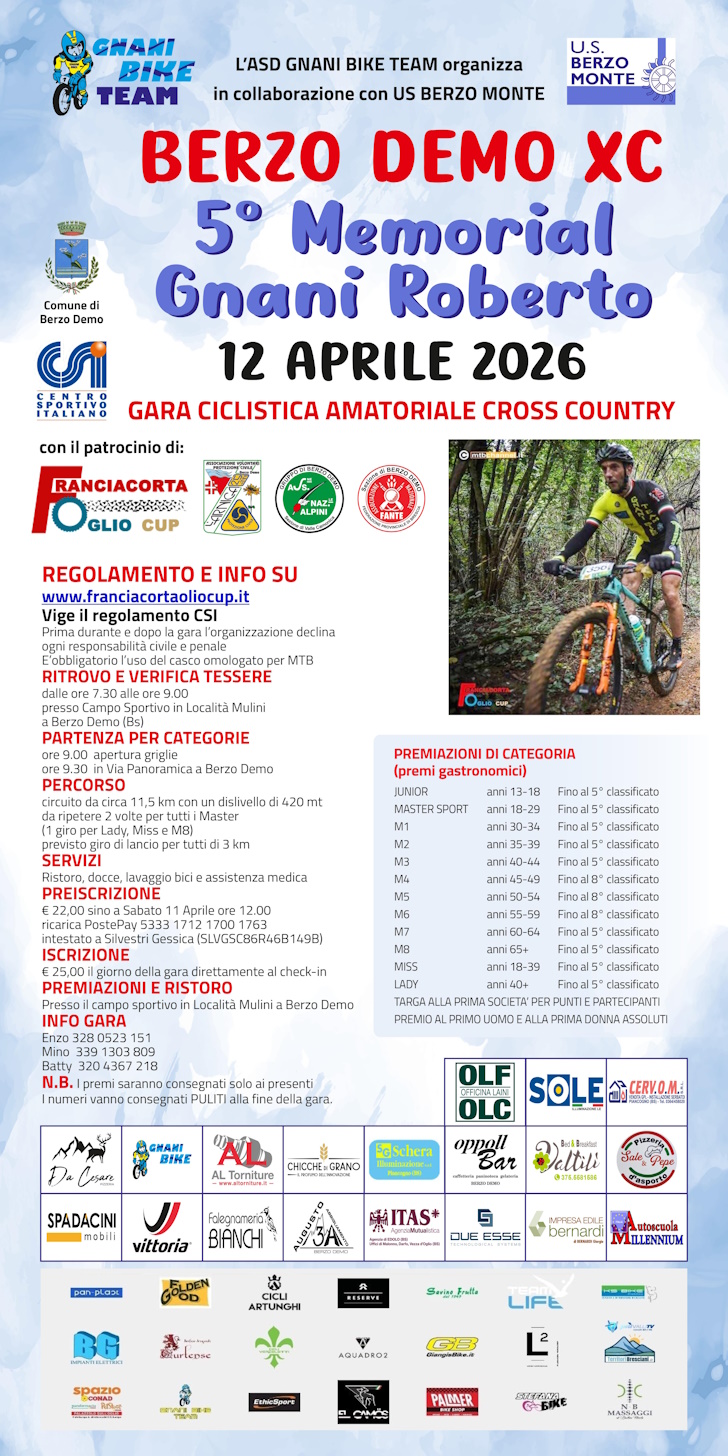 franciacorta oglio cup gnani bike berzo demo xc